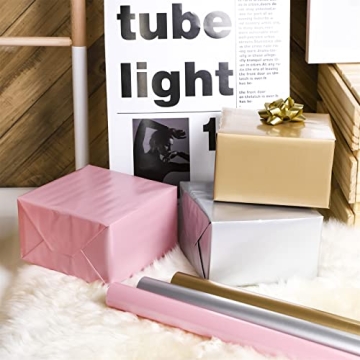 MAYPLUSS 3-Pack Wrapping Paper Rolls - Matte Finish