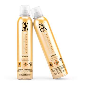 GK HAIR Global Keratin Light Hold Hair Styling Spray (10 Fl Oz/320ml) - Light Hold Finishing Spray - Taming Frizz - Adds Instant Shine