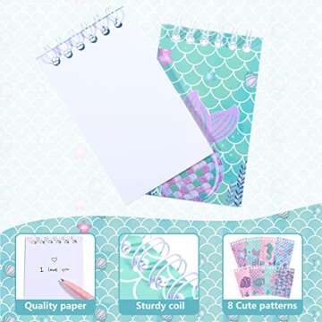 Dianelhall 24 Pcs Mini Notebooks Party Favors Mini Spiral Notepads Party Supplies for Boys Girls Kids Birthday Party Piñata Fillers School Classroom Gifts Supplies