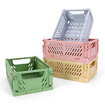 Mini Plastic Baskets for Storage Organizing | 4-Pack
