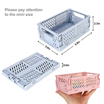 Mini Plastic Baskets for Storage Organizing | 4-Pack