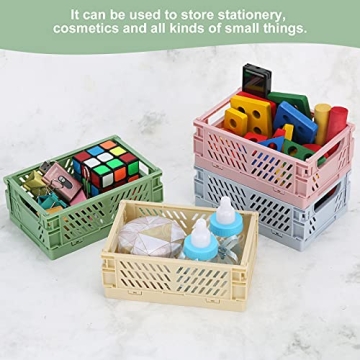 Mini Plastic Baskets for Storage Organizing | 4-Pack