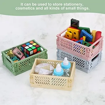 Mini Plastic Baskets for Storage Organizing | 4-Pack