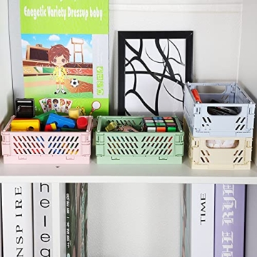 Mini Plastic Baskets for Storage Organizing | 4-Pack