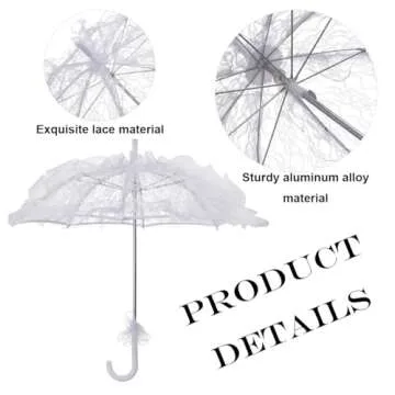 Elegant Vintage Lace Parasol Set for Weddings and Costumes