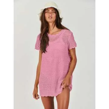 Caracilia Women Crochet Coverup for Summer Beachwear