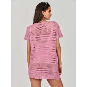 Caracilia Women Crochet Coverup for Summer Beachwear