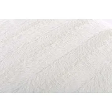 Cheer Collection Faux Fur Throw Pillows - Decorative Pillows for Couch, Bed Throw Pillows, White Accent Pillows for Bedroom or Living Room Aesthetic, Set of 2 Furry Throw Pillows, 18”x18”