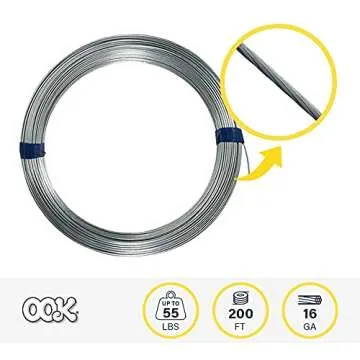 OOK Solid Utility Wire 200ft - Perfect for Crafts and Repair
