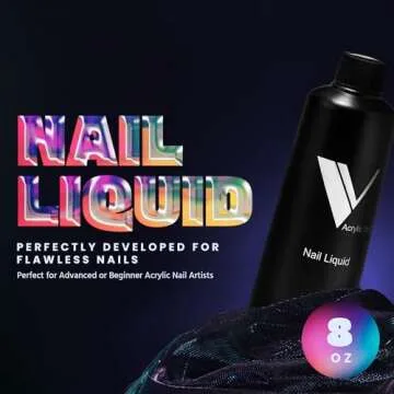V Beauty Pure Monomer Acrylic Nail Liquid - Long-Lasting Nail Monomer Liquid for Smooth & Glossy Fin...