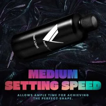 V Beauty Pure Monomer Acrylic Nail Liquid - Long-Lasting Nail Monomer Liquid for Smooth & Glossy Finish - Acrylic Nail Supplies for Nail Technicians, Salon & Manicures & Pedicures, HEMA-Free, 8 Oz