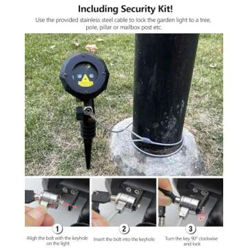 Poeland Garden Moving Laser Christmas Lights Projector