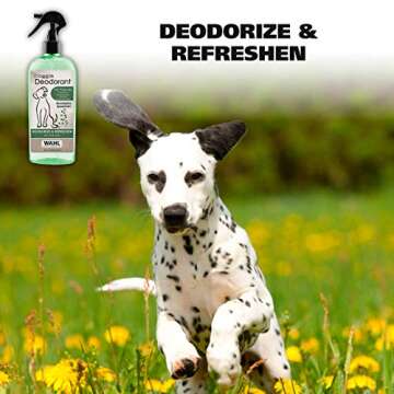 Wahl USA Deodorizing & Refreshing Pet Deodorant for Dogs - Eucalyptus & Spearmint Scent to Refresh the Skin and Coat - Model 820011A
