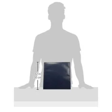 Avery Durable View 3 Ring Binder, 2 Inch Slant Rings, 530-Sheet Capacity, DuraHinge, 2.8 Inch Wide Spine, Customizable Clear Covers and Spine, 1 Dark Blue Binder (17034)