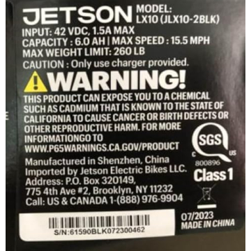 Jetson LX10 Folding Electric Ride-On 15.5 mph 250W Motor
