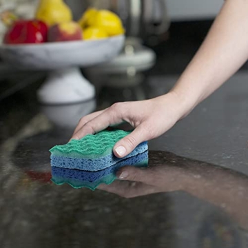 O-Cedar Scrunge Scrub Sponge Pack of 6 - Non-Scratch & Odor-Resistant