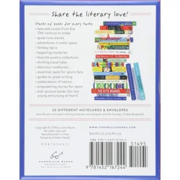 Bibliophile Notes: 20 Different Notecards & Envelopes (Bookish Gifts, Literary Stationery by Jane Mount)