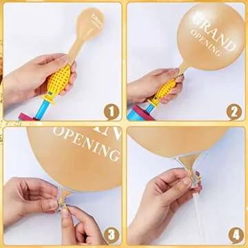 Grand Opening Banner with 30 Latex Balloons for Events
