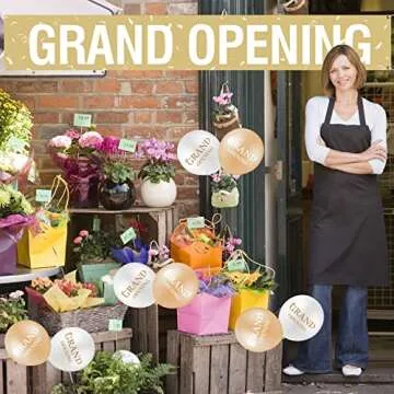 Grand Opening Banner with 30 Latex Balloons for Events