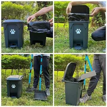 Dog Poop Trash Can with Extra Large Scooper & Bags