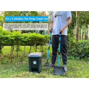 Dog Poop Trash Can with Extra Large Scooper & Bags