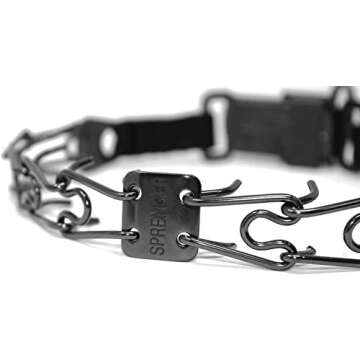 Herm. Sprenger Black Stainless Steel Prong Dog Training Collar with Quick Release Buckle Ultra-Plus Pet Pinch Collar No-Pull Collar for Dogs Made in Germany 2.25mm x 16in Small