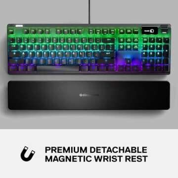 SteelSeries Apex 7 Mechanical Gaming Keyboard with OLED Display and RGB Backlighting - Renewed | Qui...