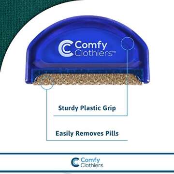Comfy Clothiers Fabric Shaver for Clothing - Sweater Shaver and Cashmere Comb Combo Pack - Effecient Fabric Pilling Remover for Clothes - Lint Shaver for Sweaters and More - Dual Comb Design