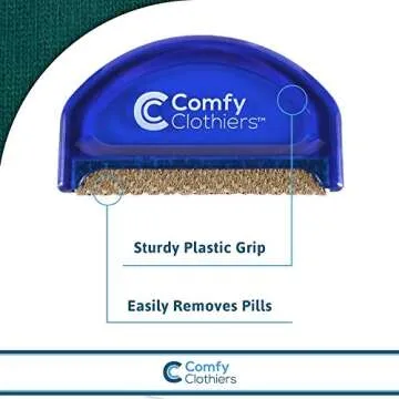 Comfy Clothiers Fabric Shaver for Clothing - Sweater Shaver and Cashmere Comb Combo Pack - Effecient Fabric Pilling Remover for Clothes - Lint Shaver for Sweaters and More - Dual Comb Design