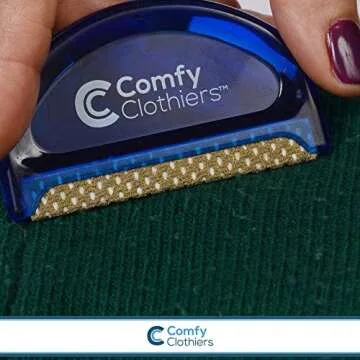 Comfy Clothiers Fabric Shaver for Clothing - Sweater Shaver and Cashmere Comb Combo Pack - Effecient Fabric Pilling Remover for Clothes - Lint Shaver for Sweaters and More - Dual Comb Design