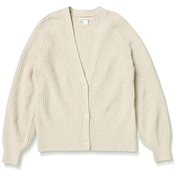 Cozy Women’s Soft Touch Ribbed Blouson Cardigan