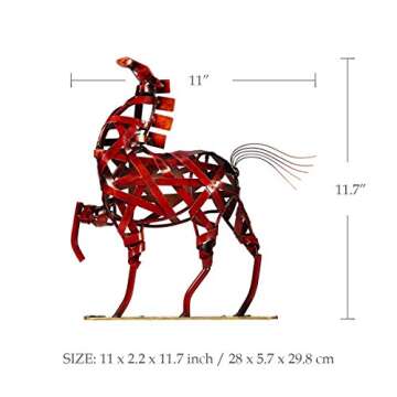 Too-arts Metal Weaving Horse Handcrafted Sculpture Decoration