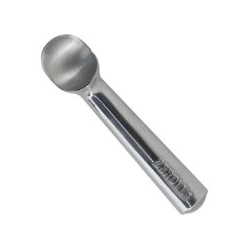 Zeroll Original Ice Cream Scoop with Unique Liquid Filled Heat Conductive Handle Simple One Piece Aluminum Design Easy Release Made in USA, Ounce, Silver