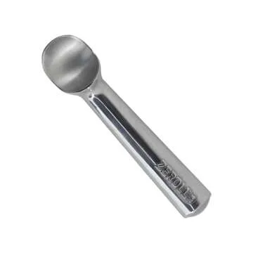Zeroll Original Ice Cream Scoop with Unique Liquid Filled Heat Conductive Handle Simple One Piece Aluminum Design Easy Release Made in USA, Ounce, Silver