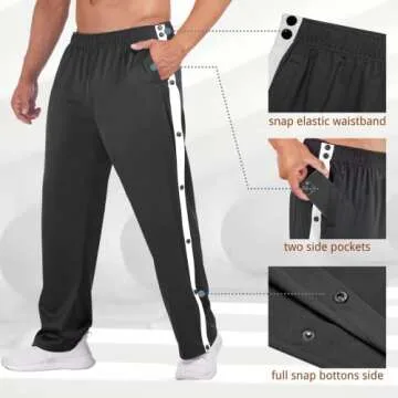 Deyeek Men's Tear Away Pants for Comfort & Style
