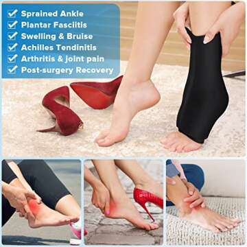 Ankle Foot Ice Pack Wrap for Injuries, Reusable Gel Ice Pack for Hot & Cold Therapy, Cold Therapy Co...