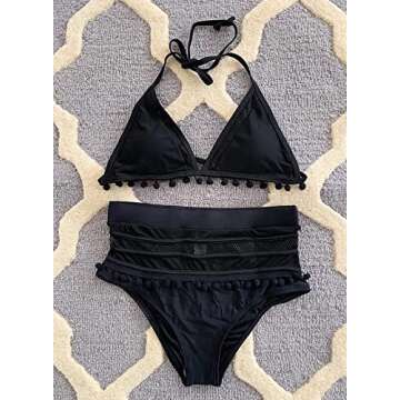 AZOKOE Women's Halter High Waist Bikini Set - Chic & Stylish