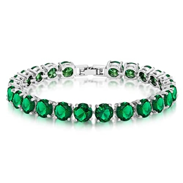 Kezef Silver Plated Cubic Zirconia Tennis Bracelet - Elegant Sparkle for Women