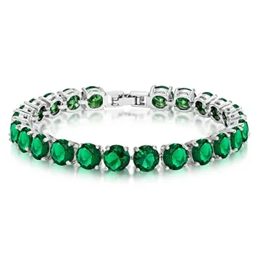 Kezef Silver Plated Cubic Zirconia Tennis Bracelet - Elegant Sparkle for Women