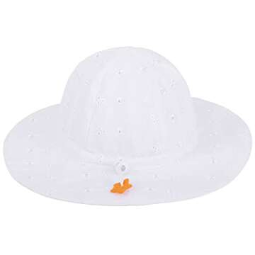 SimpliKids UPF 50+ UV Sun Protection Wide Brim Baby Sun Hat,White2, 2-4 Years