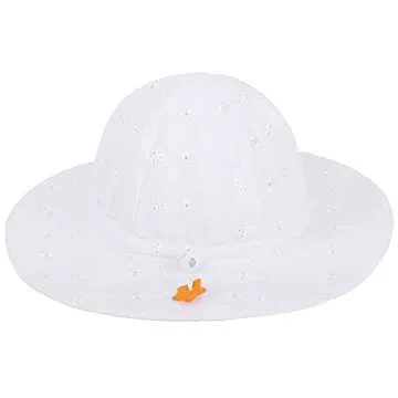 SimpliKids UPF 50+ UV Sun Protection Wide Brim Baby Sun Hat,White2, 2-4 Years
