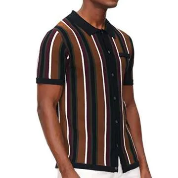 Stylish Vintage Knit Polo Shirt for Men - Comfortable & Trendy
