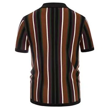 Stylish Vintage Knit Polo Shirt for Men - Comfortable & Trendy