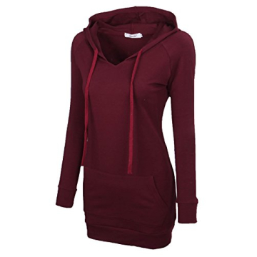 Trendy BEPEI Long Sleeve Tunic Hoodie for Women