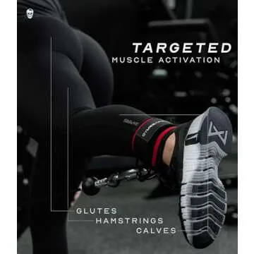 Gymreapers Ankle Straps (Pair) For Cable Machine Kickbacks, Glute Workouts, Lower Body Exercises - Adjustable Leg Straps with Neoprene Padding (Red, Pair)