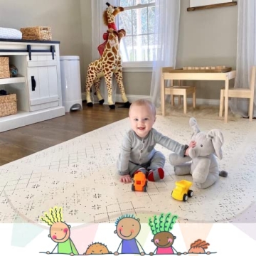 Stylish Large Baby Play Mat - Non-Toxic Expandable Foam