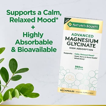 Nature's Bounty Magnesium Glycinate for Calm and Relaxation