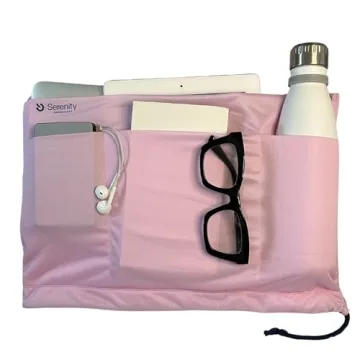 Airplane Tray Organizer/Tote with 4 Storage Pockets for Hassle-Free Travel Essentials