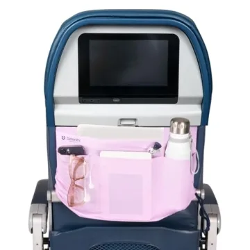 Lightweight Airplane Tray Organizer with 4 Storage Pockets
