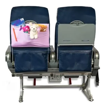 Lightweight Airplane Tray Organizer with 4 Storage Pockets